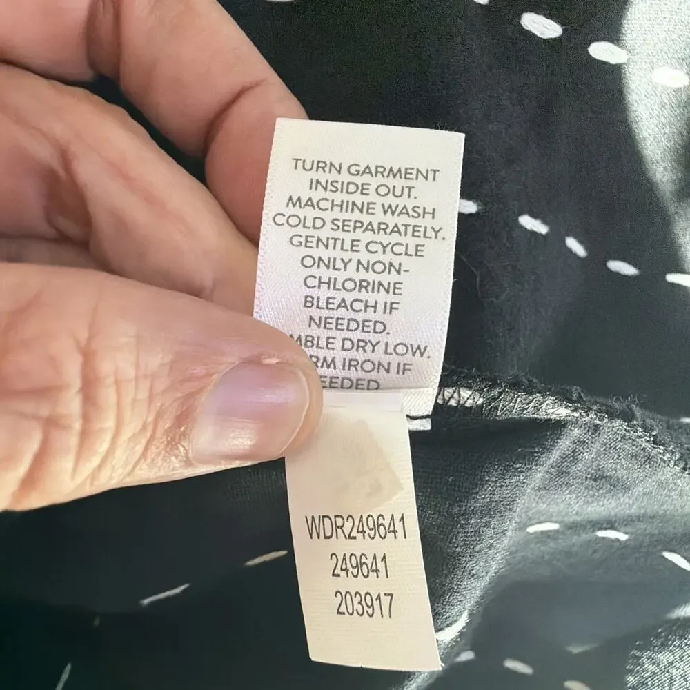 J. Jill XL Pure Embroidered Maxi Dress black white pinstriped bohemian classic - Picture 13 of 14